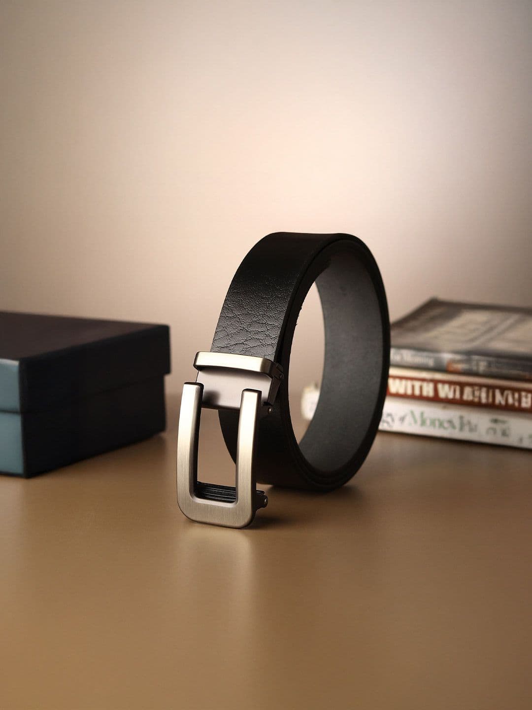 The Roadster Lifestyle Co Men Leather Textured Formal Belts - view 1