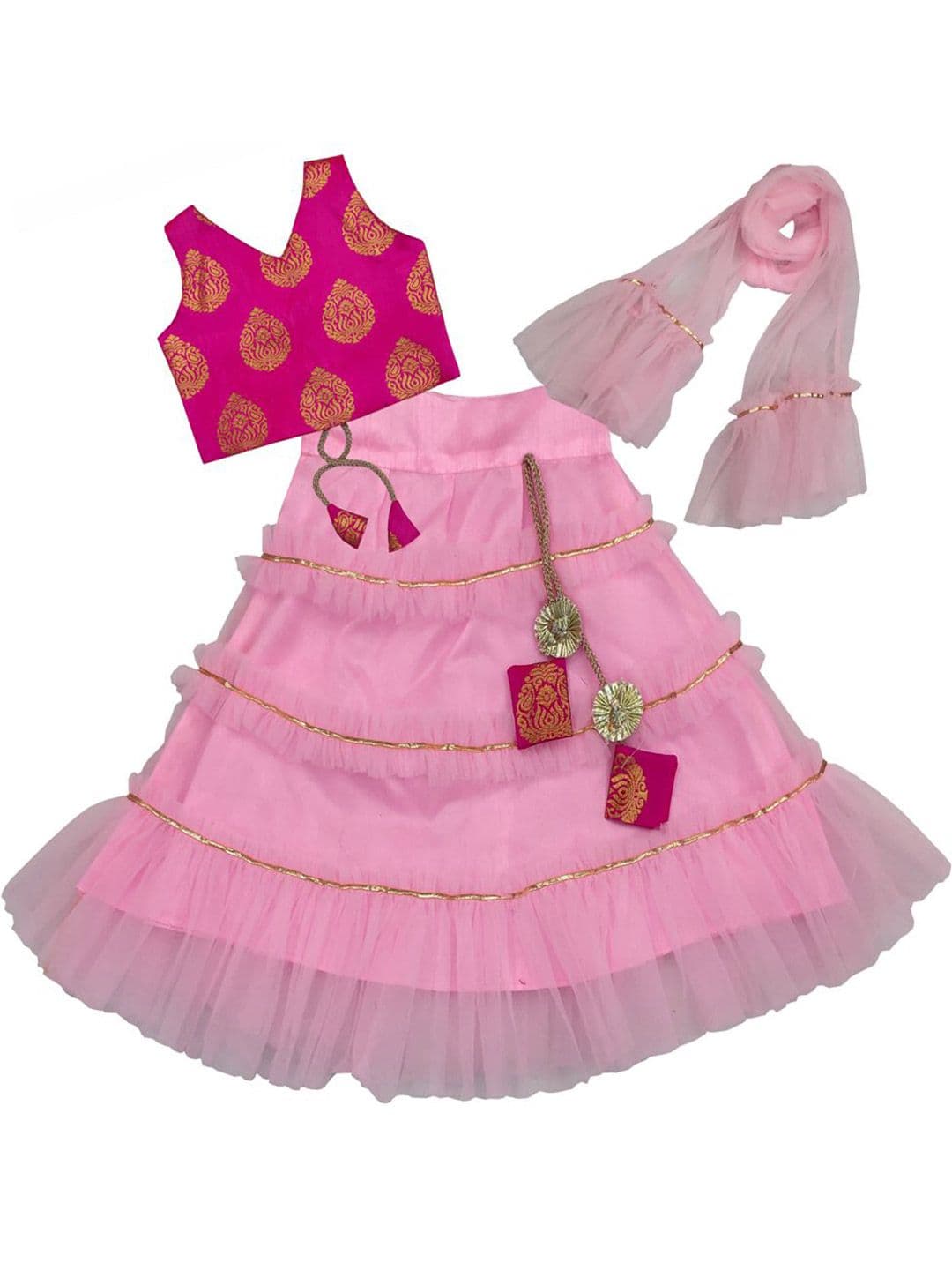 satyamfab Girls Ready to Wear Lehenga & Blouse With Dupatta - view 1