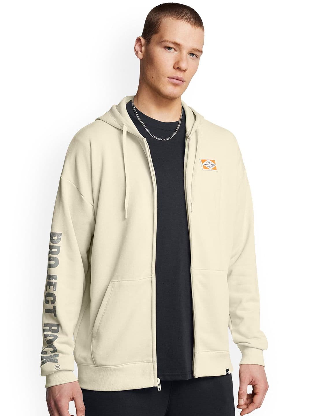 UNDER ARMOUR Men Hooded Typography Printed Cotton Casual Bomber Jacket - view 1