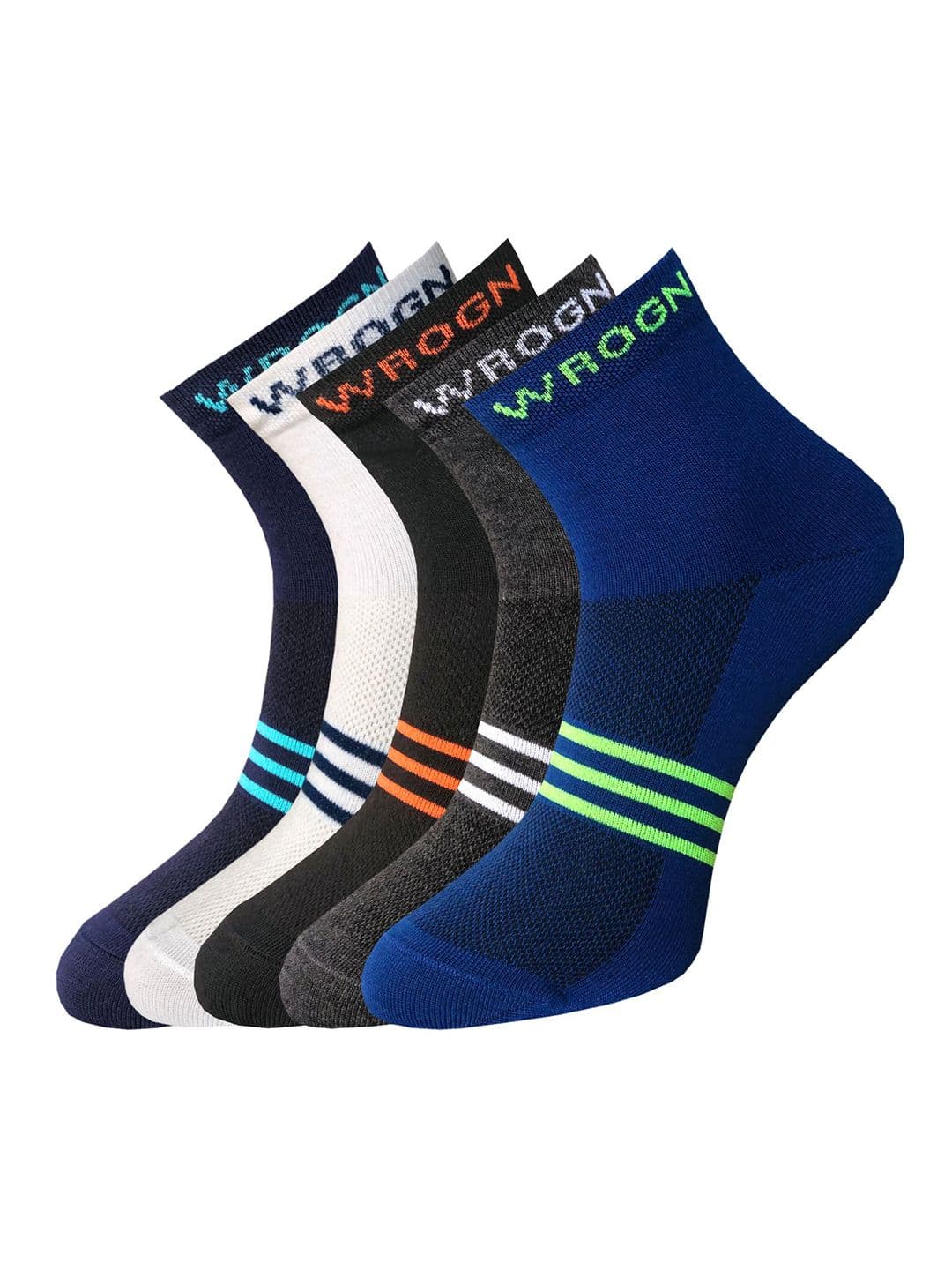 WROGN Men Pack Of 5 Assorted Ankle Length Socks - view 1