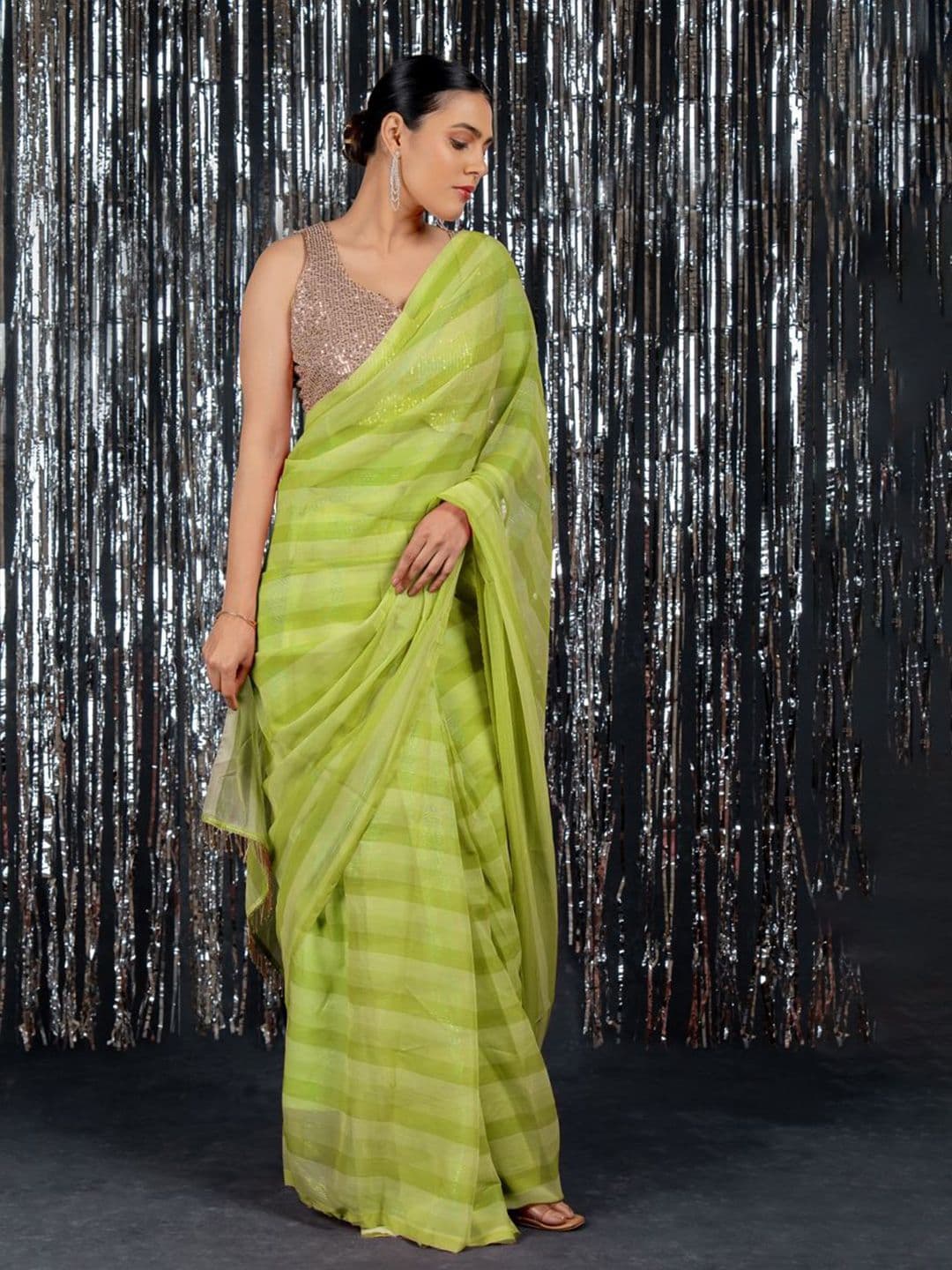 KALINI FASHION Organza Ready To Wear Saree - view 1