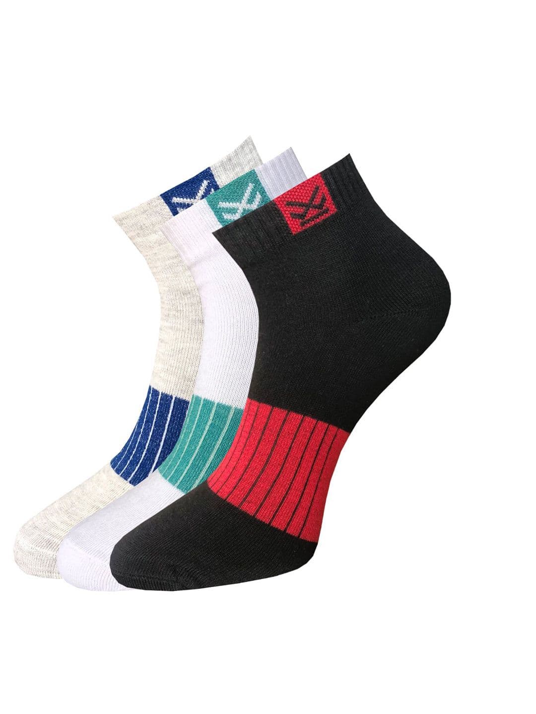 WROGN Men Pack Of 3 Patterned Anti Microbial Assorted Ankle Length Socks - view 1