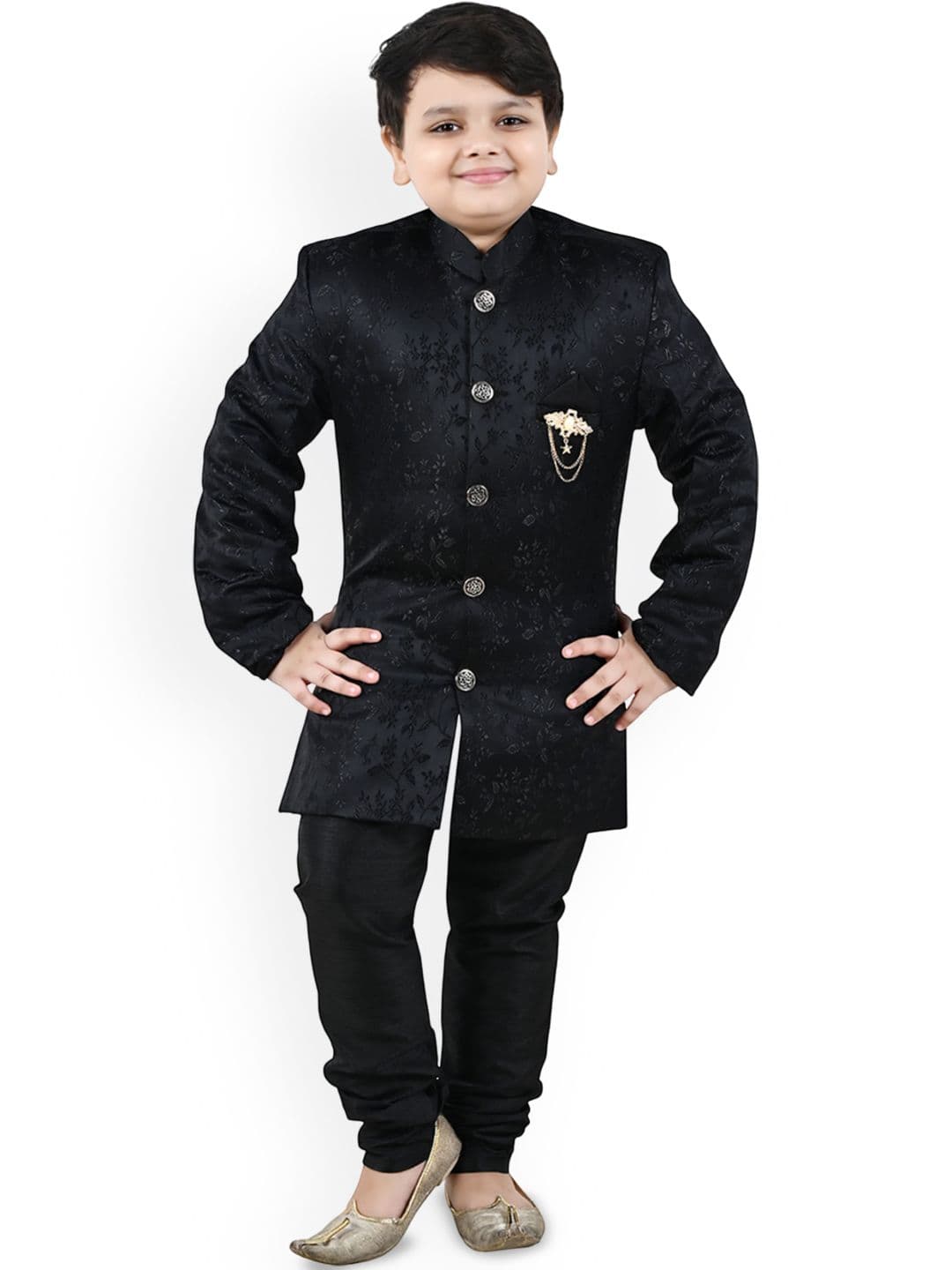 Arshia Fashions Boys Woven Design Sherwani Set - view 1