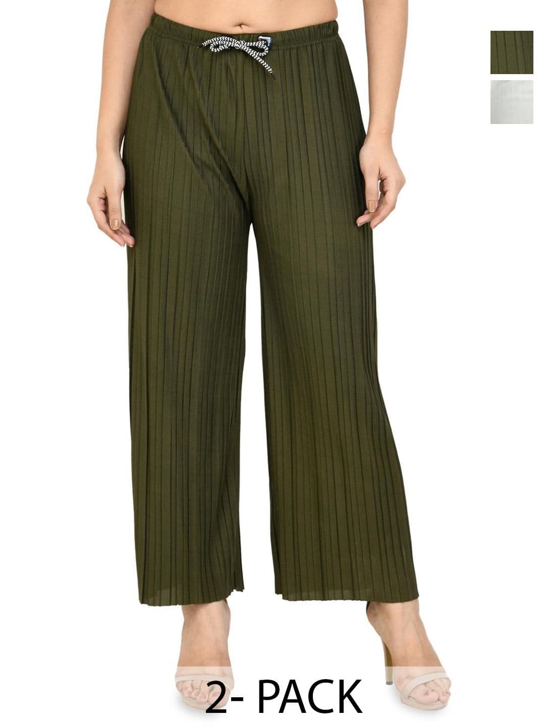 Gladly Women Pack Of 2 Crepe Palazzos - view 1