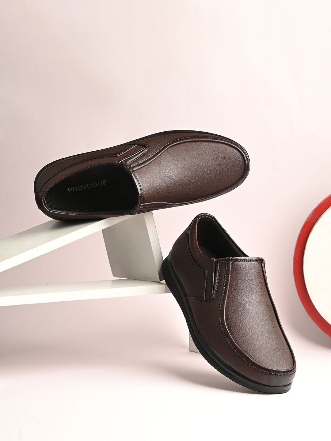 Provogue Men Textured Formal Slip-Ons - view 1