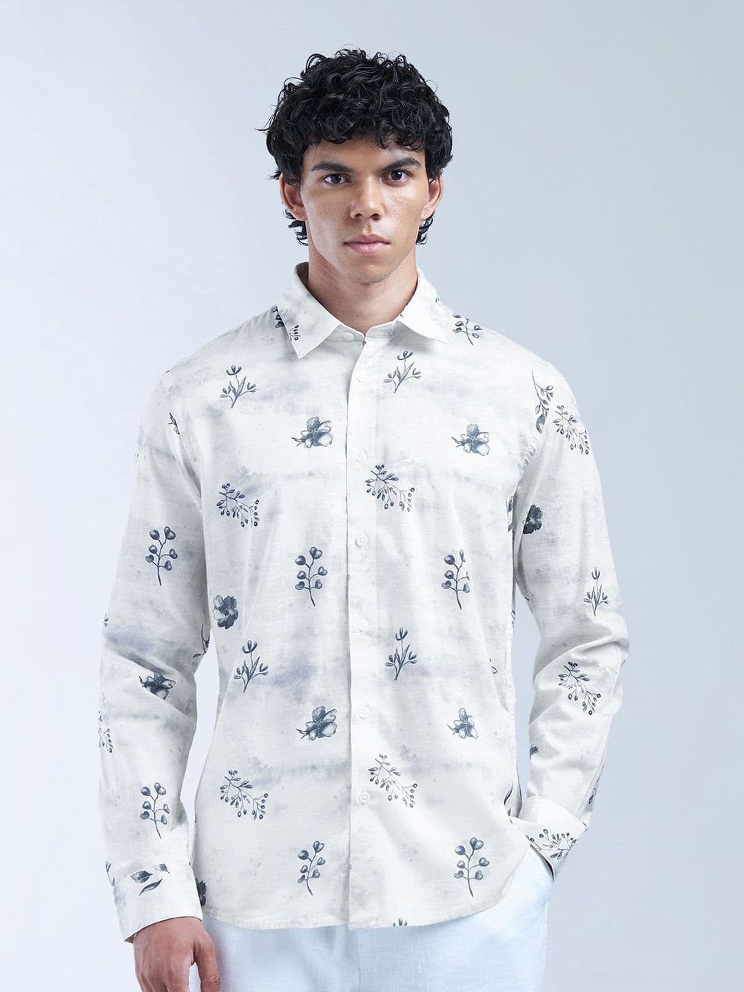 Flying Machine Men Classic Floral Opaque Printed Casual Shirt - view 1