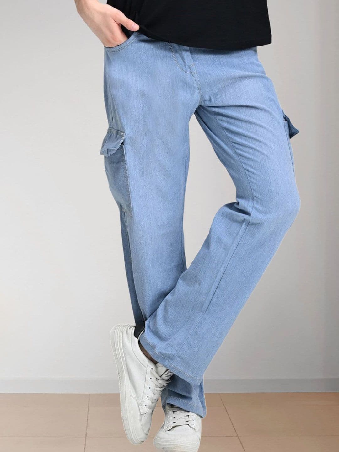 LINARIA Men Mid-Rise Clean Look Light Fade Jeans - view 1