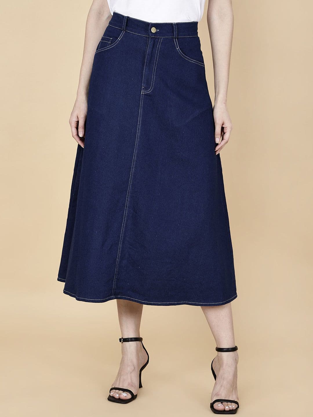 Codaisy Women Denim A-Line Maxi Skirt - view 1