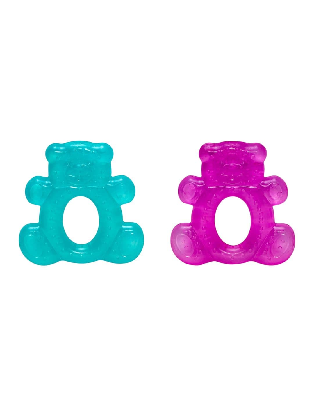 Adore 2-Pcs Green & Pink Bear Shape BabyTeether - view 1