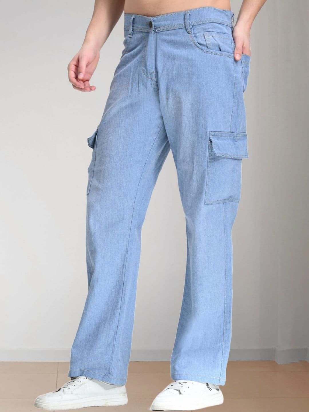 LINARIA Men Classic Mid-Rise Jogger Fit Cargo Styles Jeans - view 1