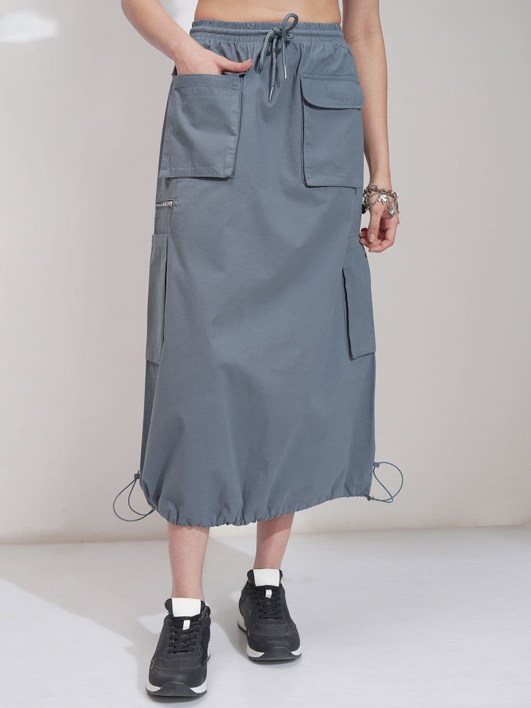 Tokyo Talkies Midi Cargo Pocket Skirt - view 1