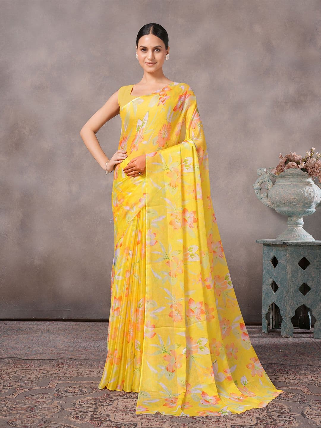 Garden Vareli Floral Printed Daily Saree - view 1
