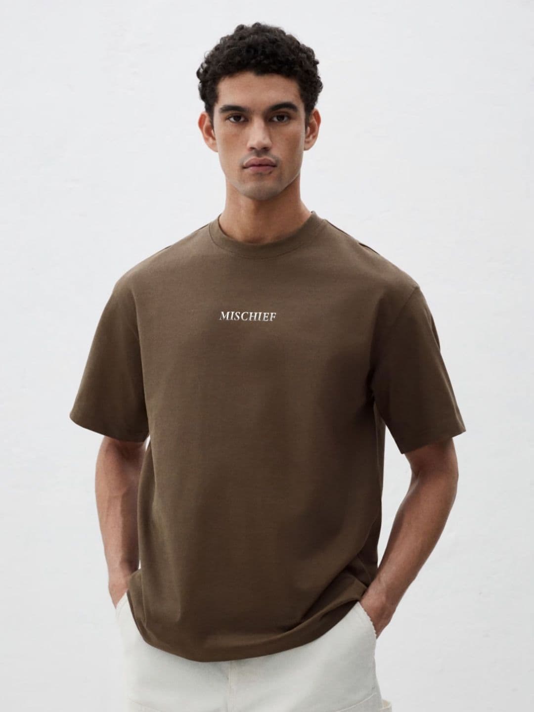 MISCHIEF MONKEY Men Raw Edge T-shirt - view 1