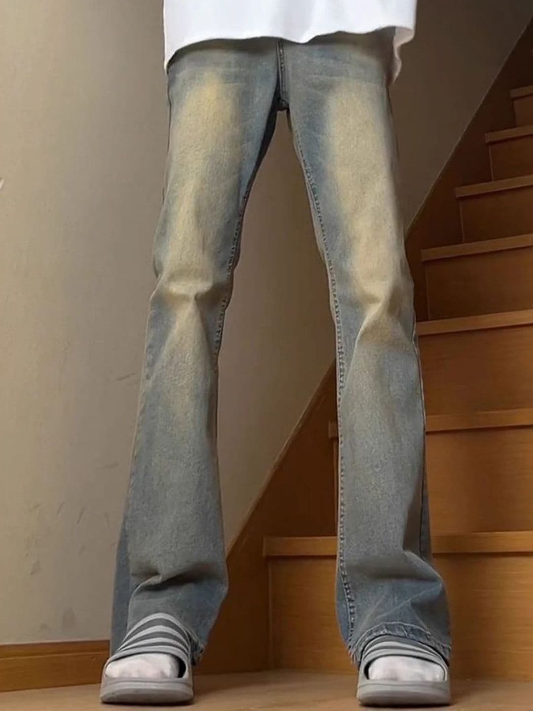 The Roadster Lifestyle Co Men Mid-Rise Heavy Fade Bootcut Jeans - view 1