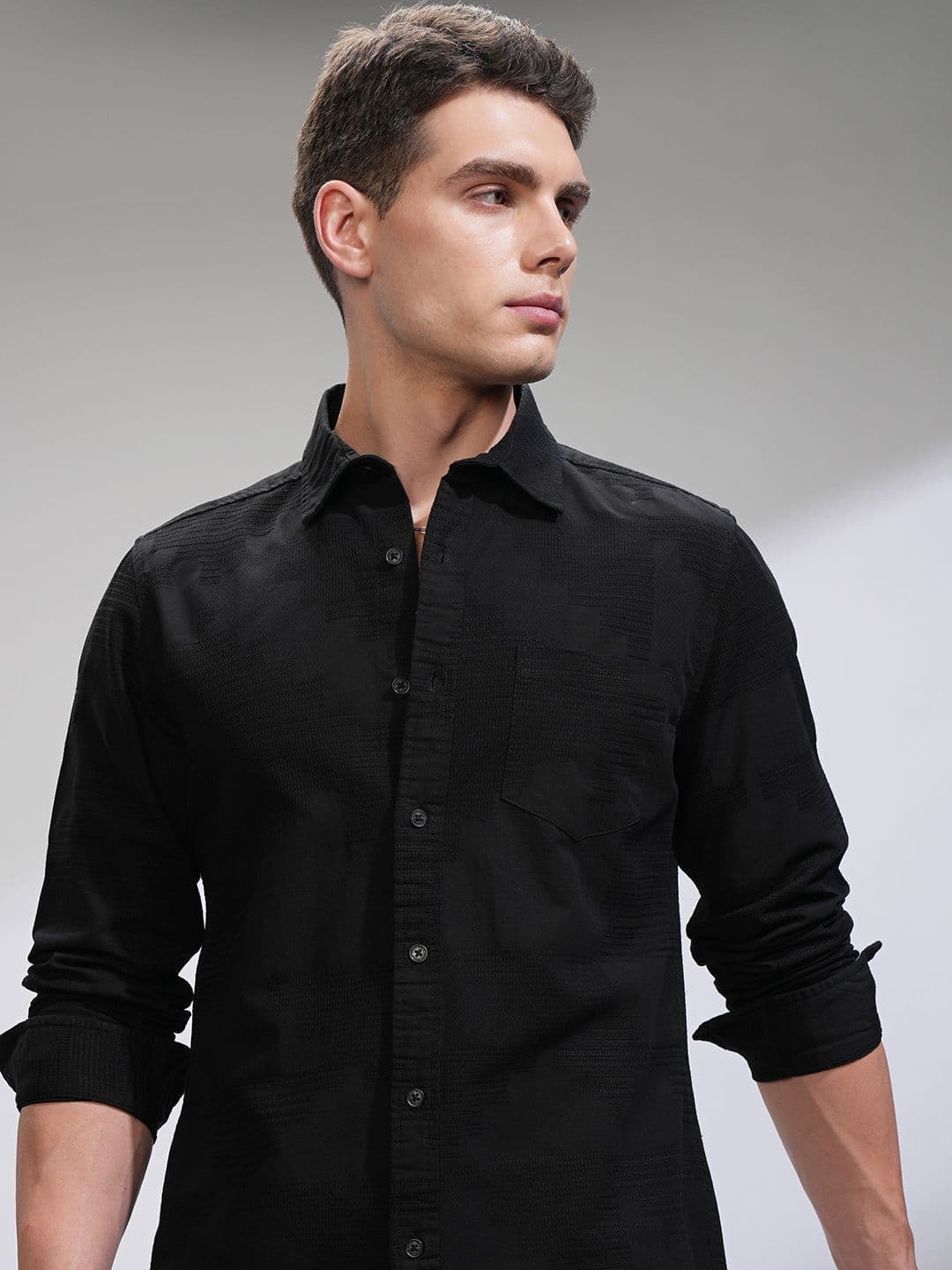 HIGHLANDER Men Comfort Slim Fit Opaque Casual Shirt - view 1