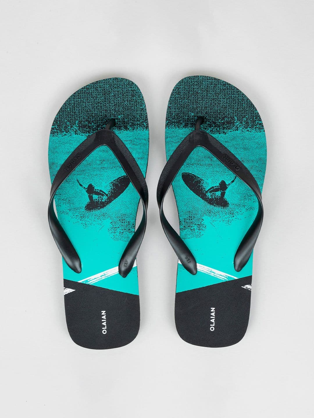 Decathlon Olaian - Men Teal Blue 120 Photosurf Fitting Comfort Flip-Flops - view 1