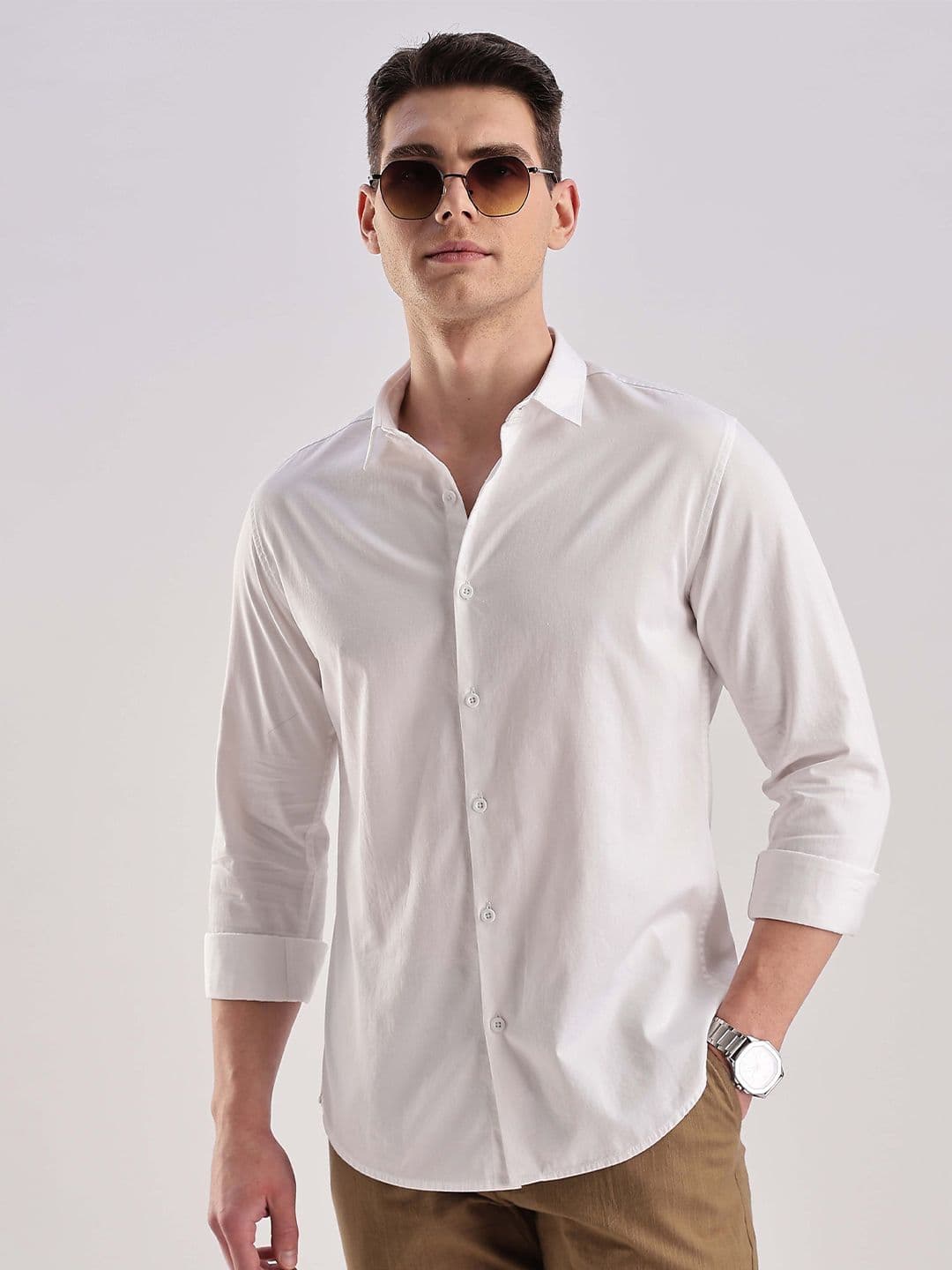 HERE&NOW Men Slim Fit Opaque Striped Casual Shirt - view 1