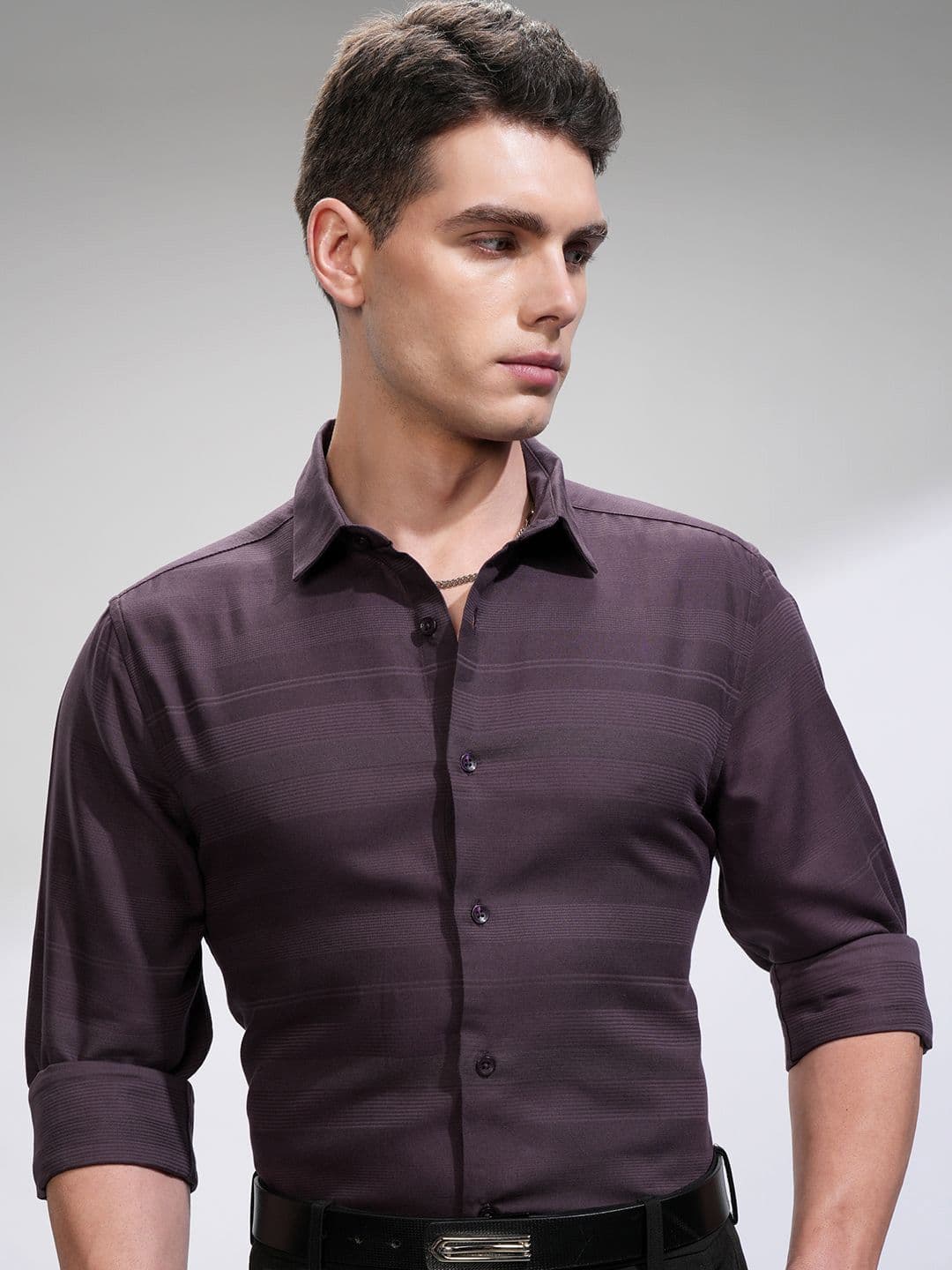 HIGHLANDER Men Comfort Slim Fit Opaque Casual Shirt - view 1
