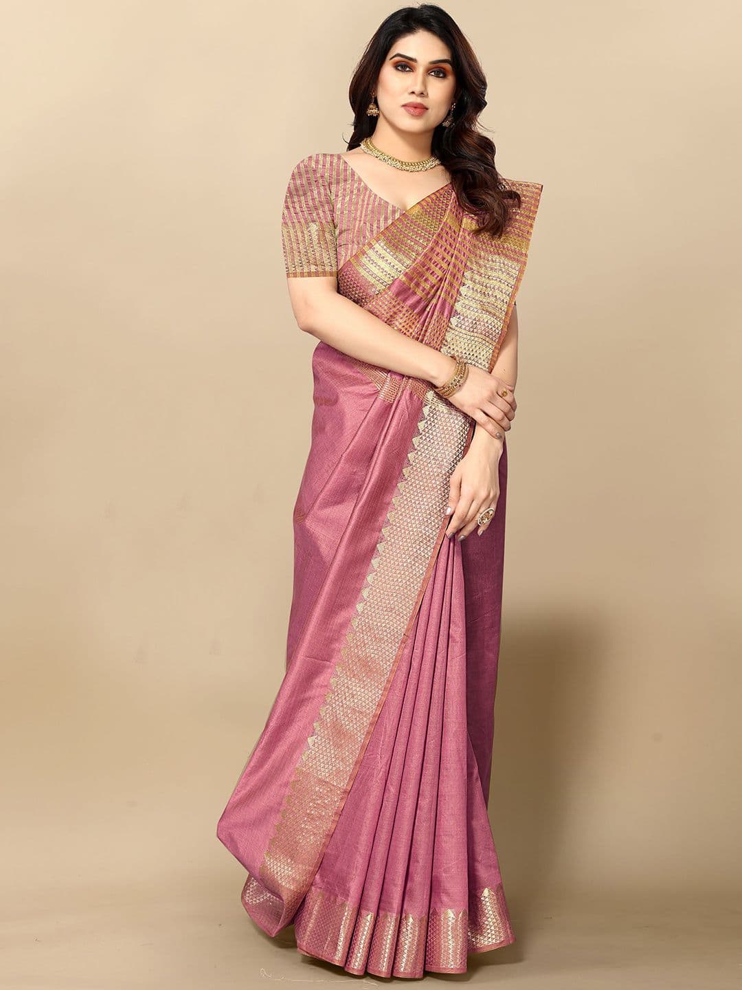 Moda Rapido Woven Design Zari Kanjeevaram Saree - view 1
