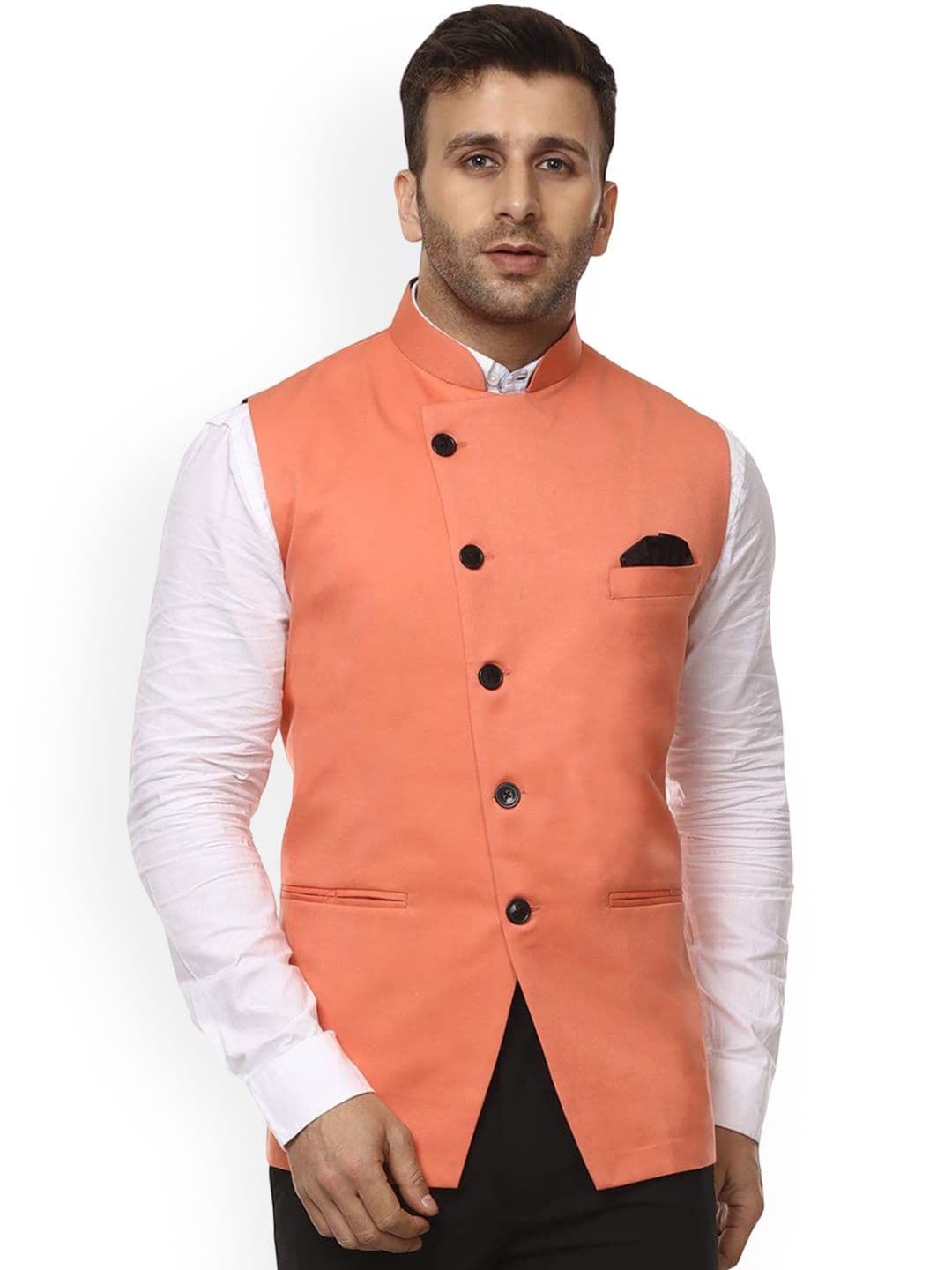 VEERA PARIDHAAN Chinese Collar Nehru Jackets - view 1
