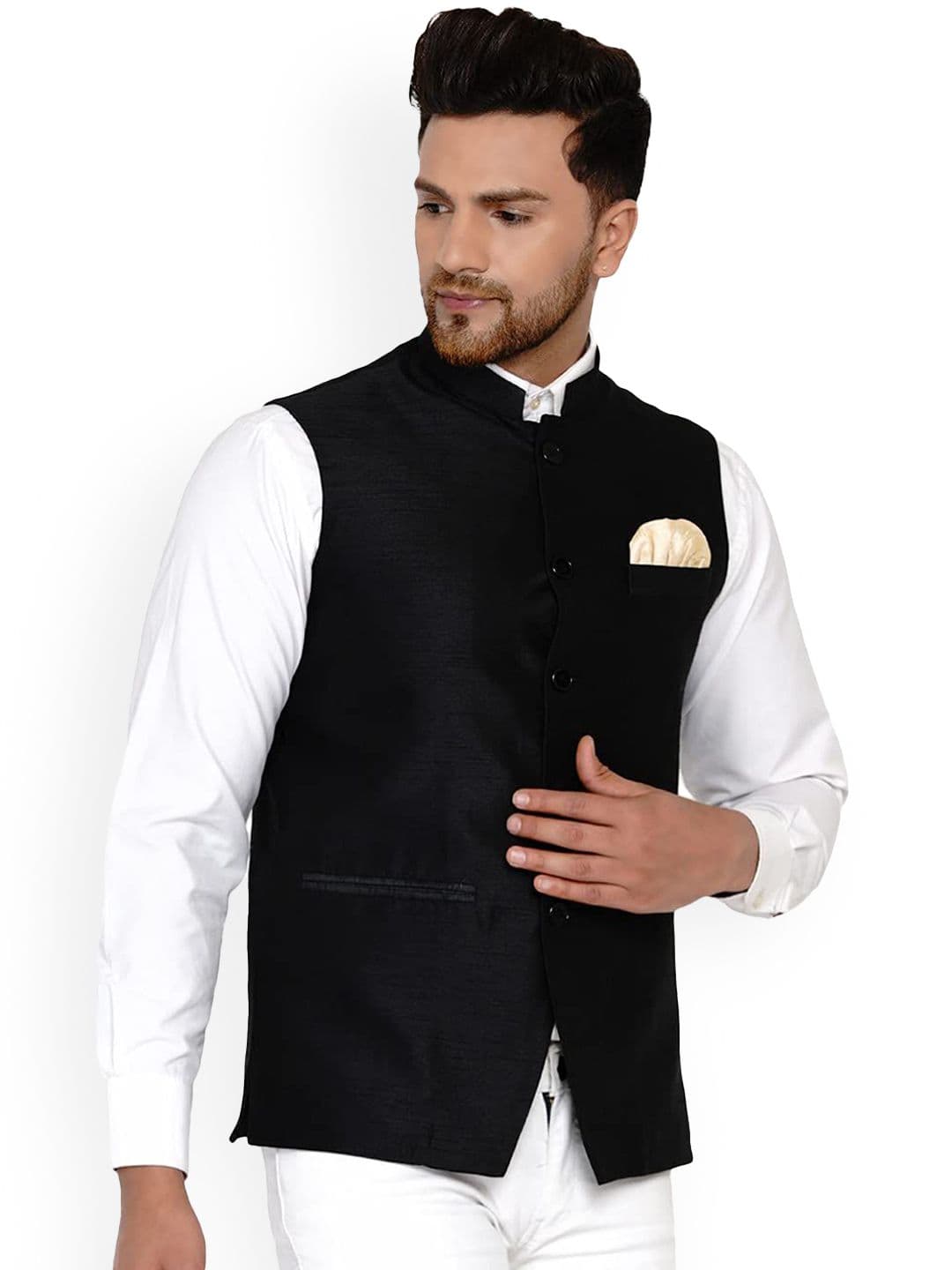 VEERA PARIDHAAN Banarasi Mandarin Collar Nehru Jacket - view 1