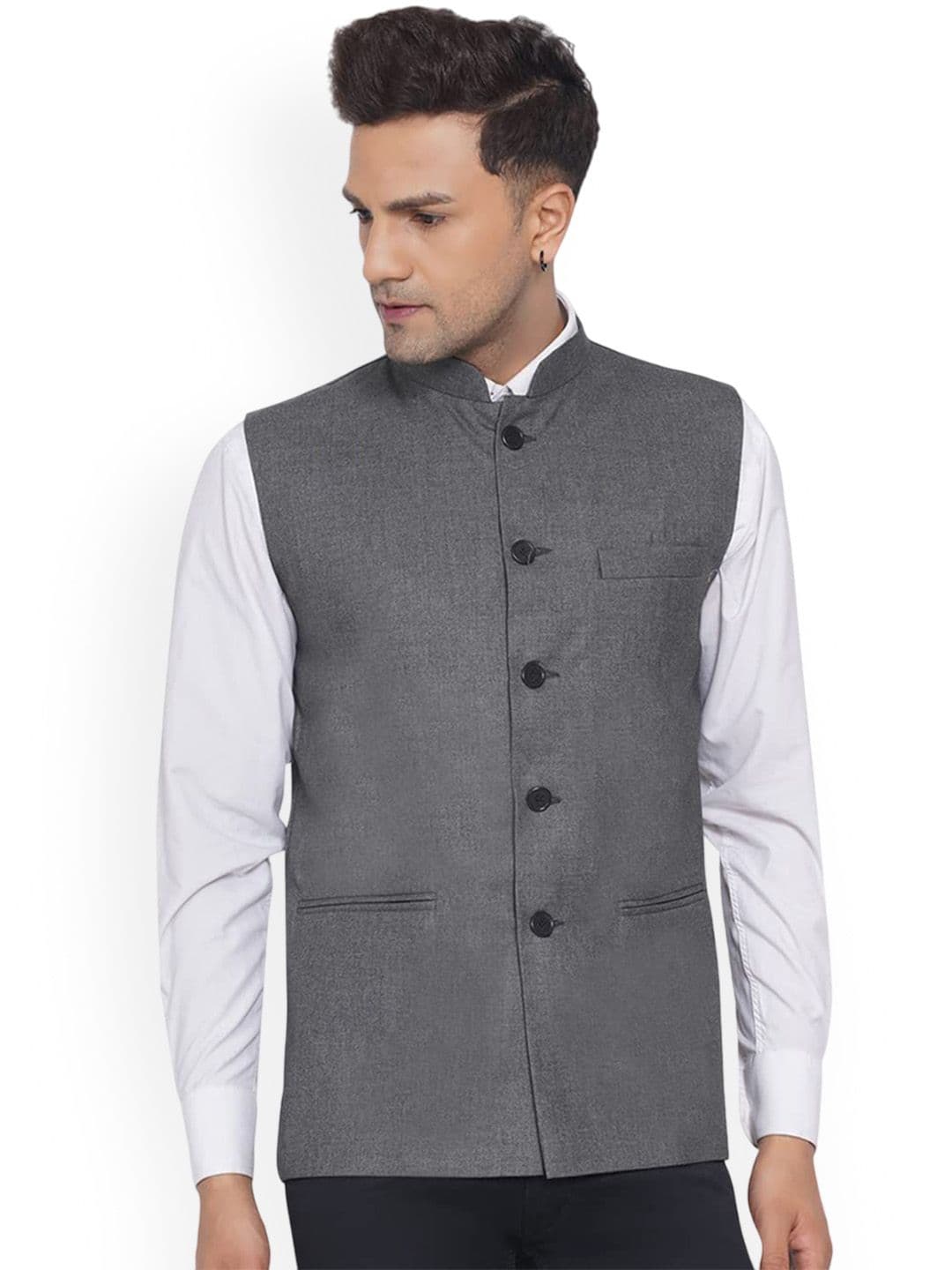 VEERA PARIDHAAN Mandarin Collar Nehru Jacket - view 1