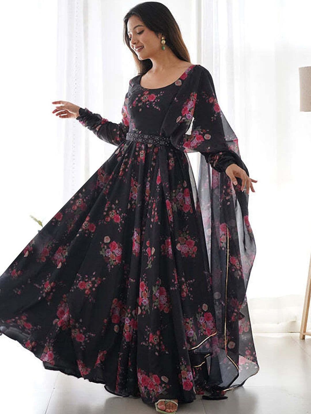 Raiyani Fashion Women Floral Printed Anarkali Kurta - view 1
