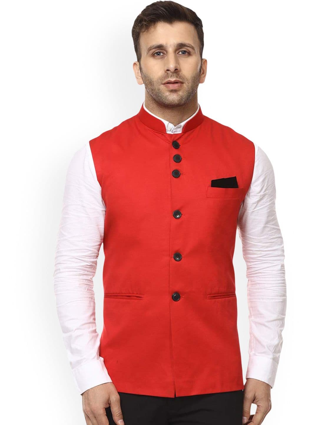 VEERA PARIDHAAN Chinese Collar Nehru Jackets - view 1