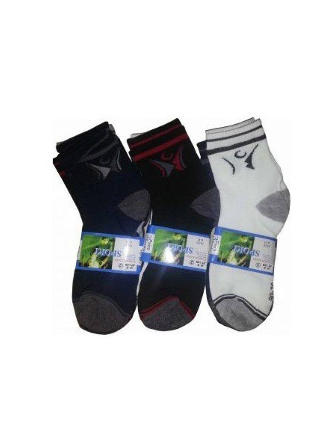 Aadikart Pack Of 3 Cotton Ankle-Length Socks - view 1