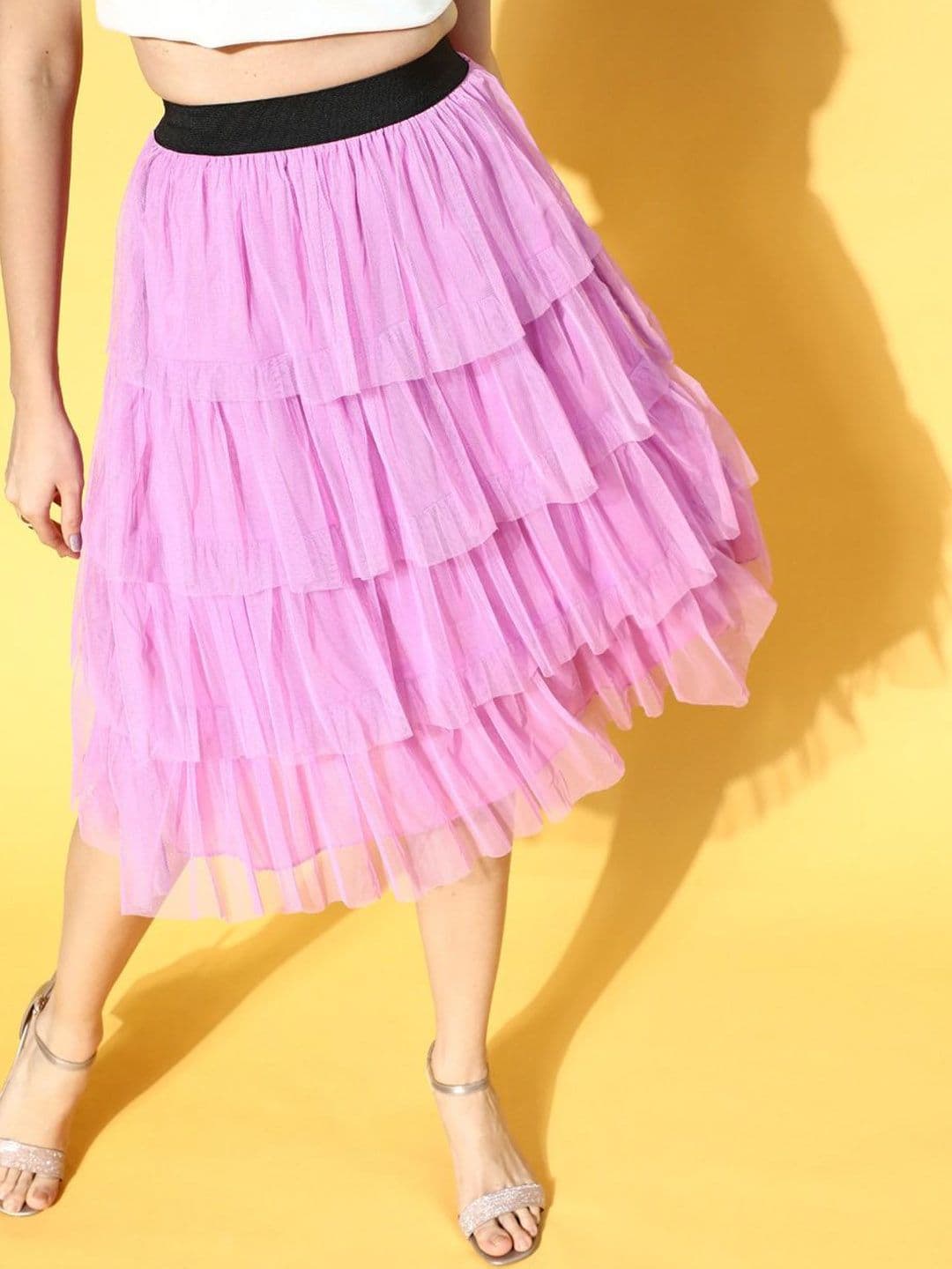 Moda Rapido Layered Frill Midi Skirt - view 1