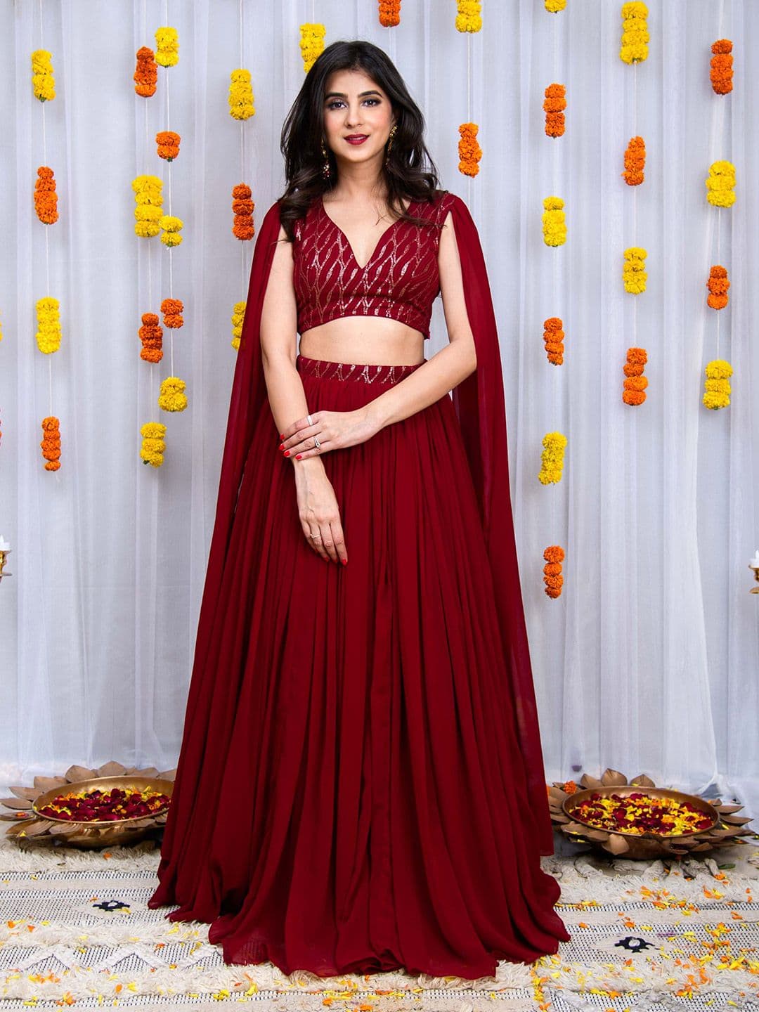 Label Shaurya Sanadhya Ready to Wear Lehenga & Blouse With Dupatta - view 1
