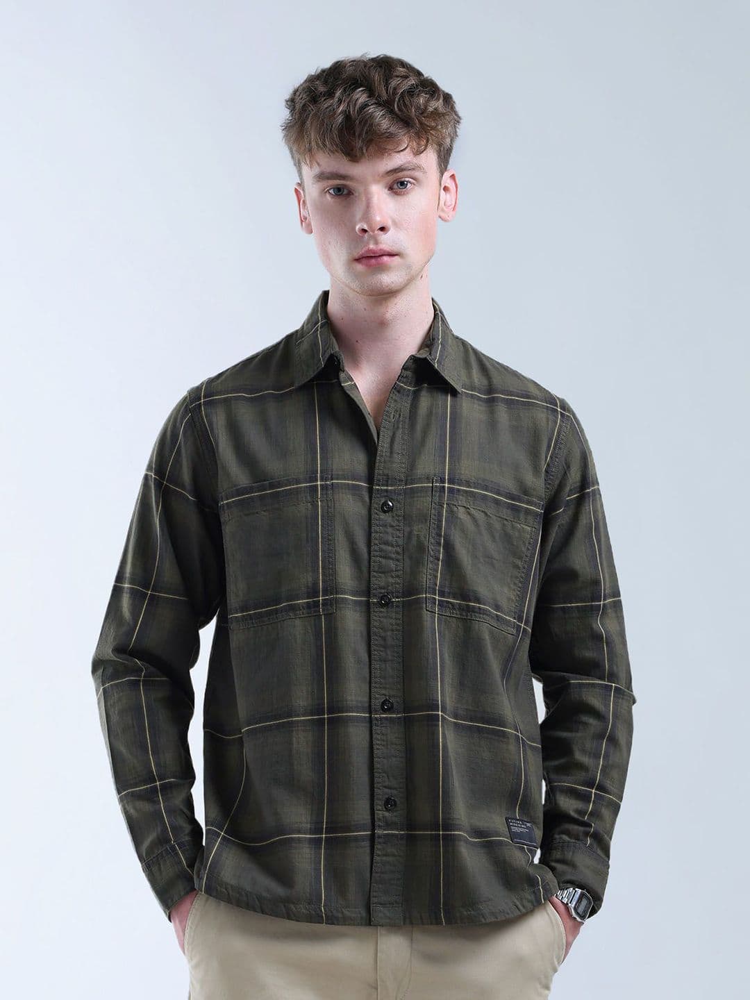 Flying Machine Men Classic Opaque Checked Casual Shirt - view 1