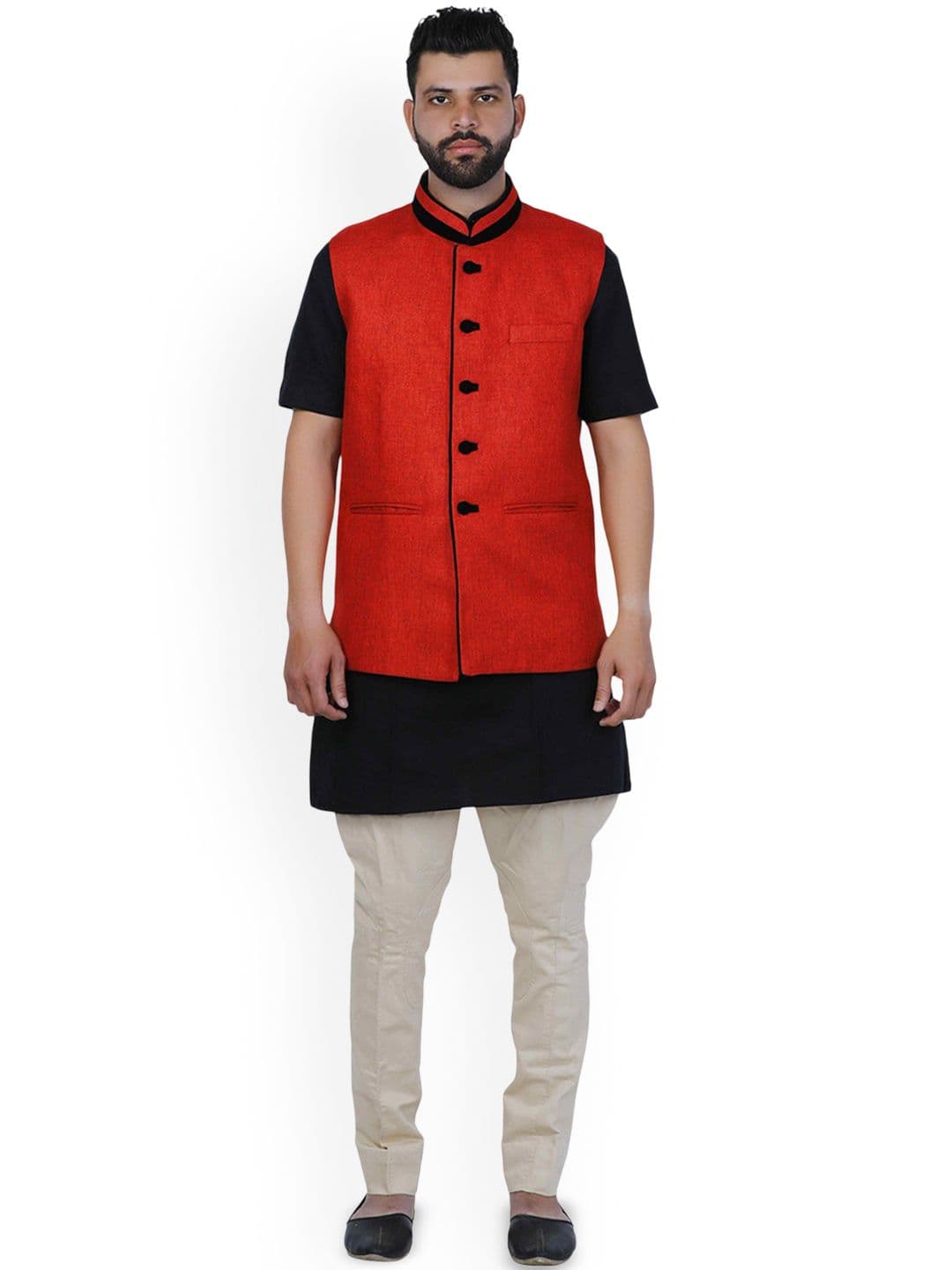 VEERA PARIDHAAN Mandarin Collar Nehru Jacket - view 1