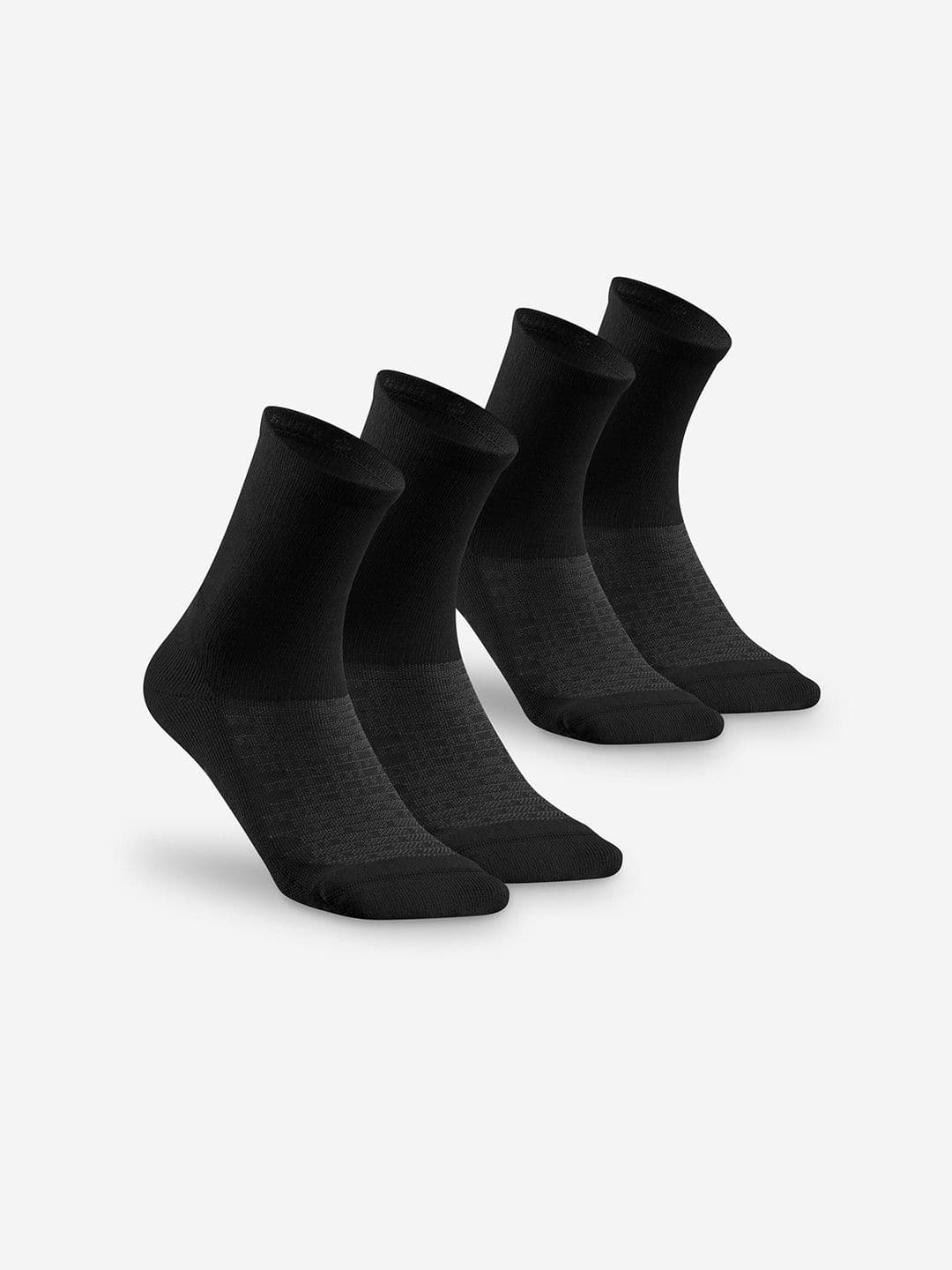 Decathlon Quechua - Adults Black Hike 100 Fitting Comfort Hiking Socks Pack of 2 - view 1