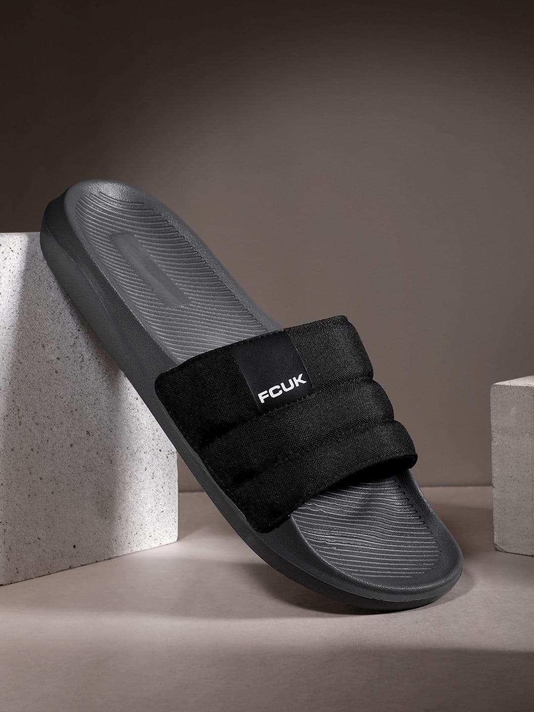 FCUK Men Brand Logo Printed Sliders - view 1