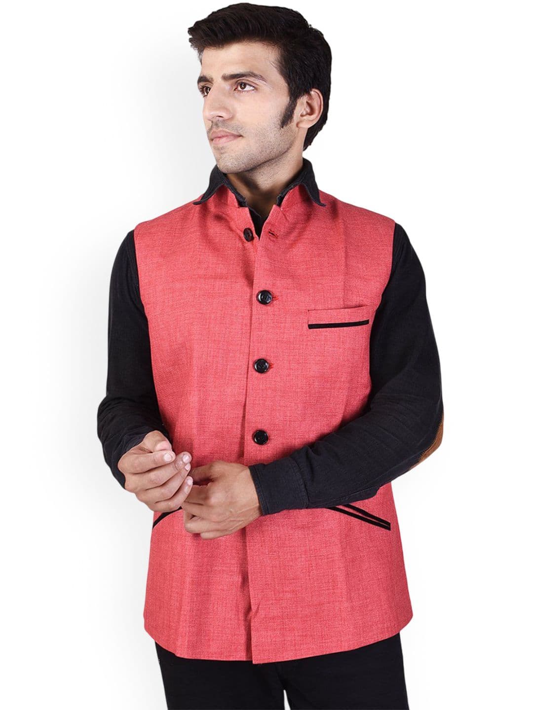 VEERA PARIDHAAN Chinese Collar Nehru Jacket - view 1