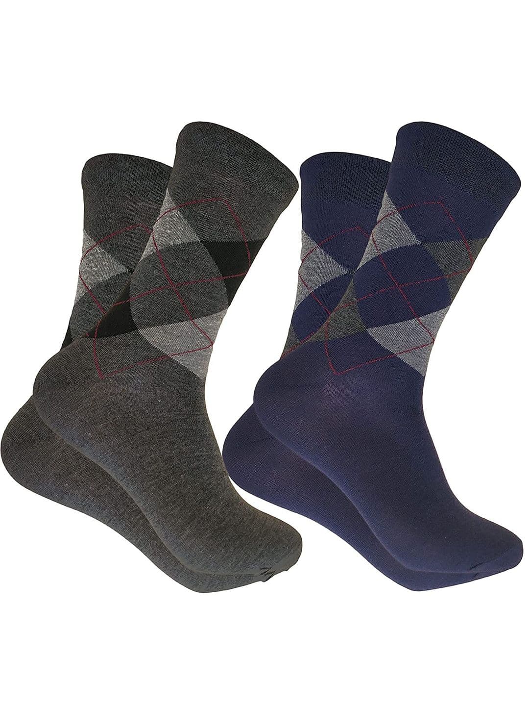 Aadikart Pack Of 2 Patterned Cotton Calf-Length Socks - view 1