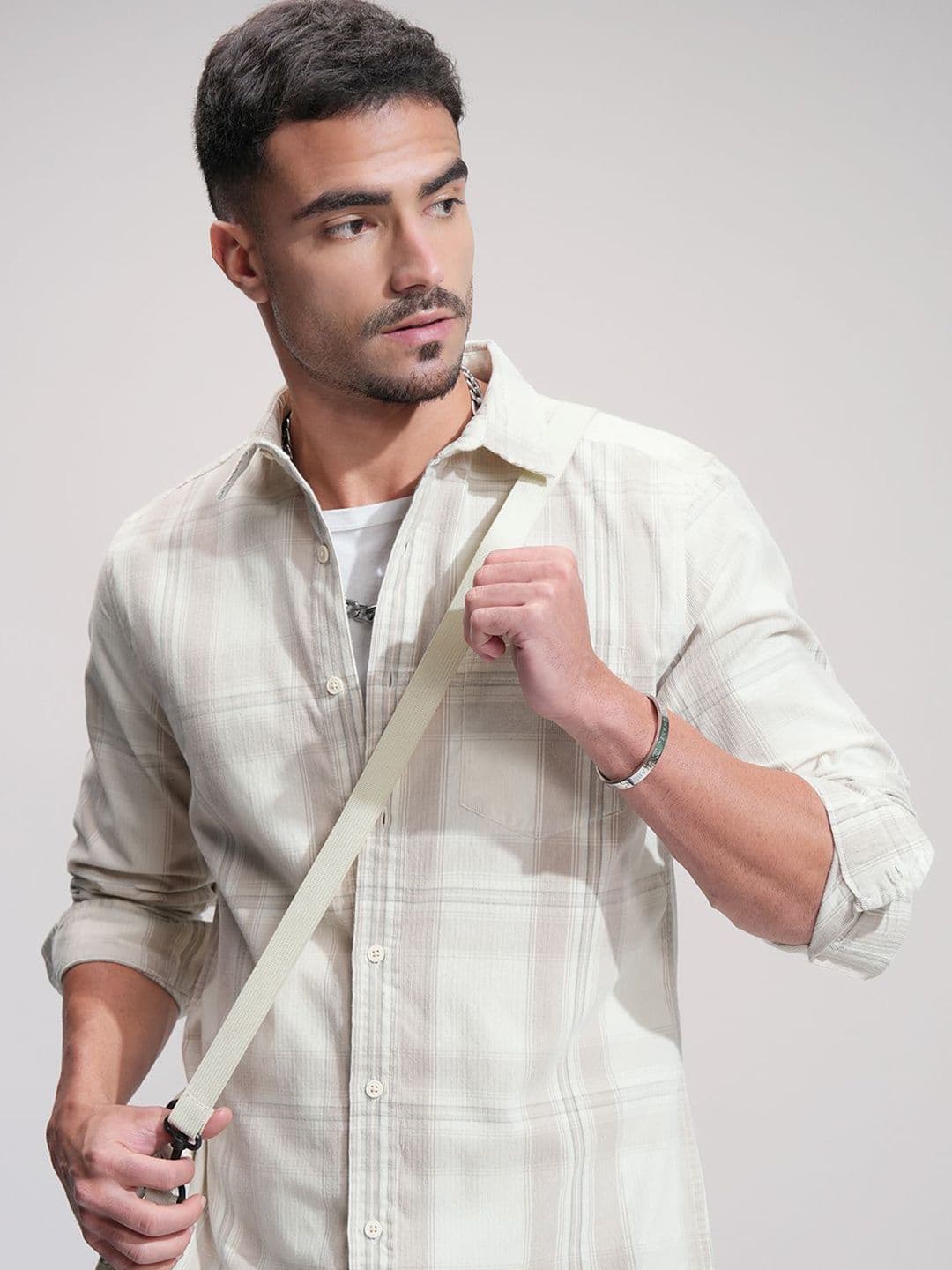 HIGHLANDER Men Comfort Slim Fit Opaque Checked Casual Shirt - view 1