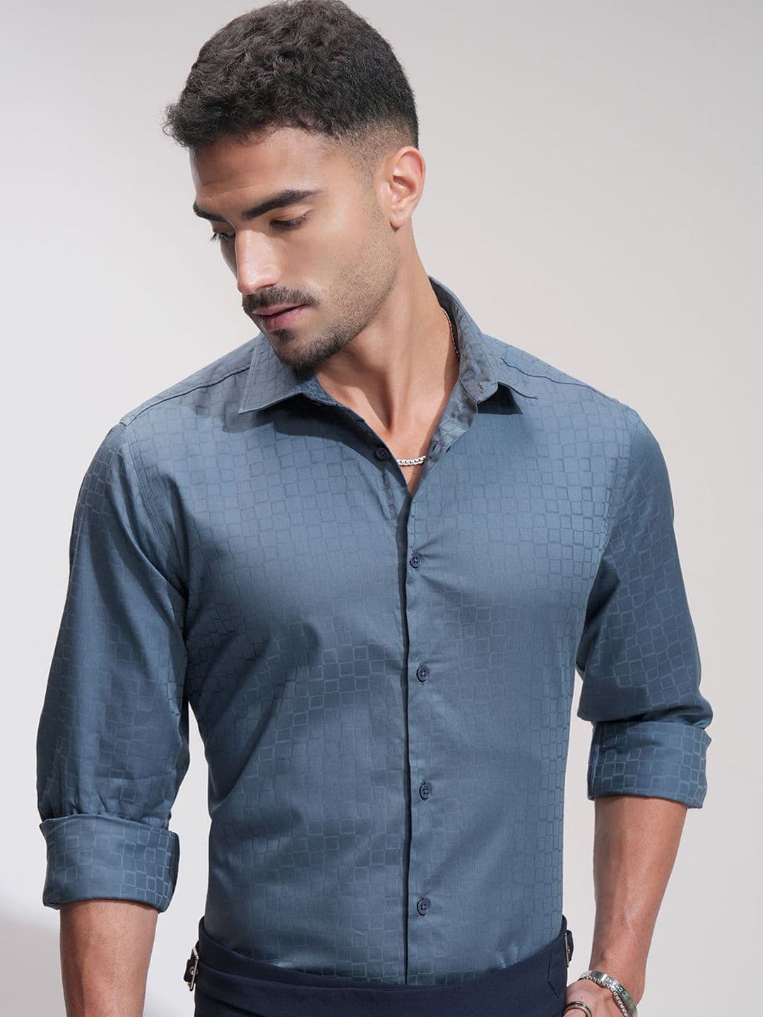 HIGHLANDER Men Comfort Slim Fit Opaque Checked Casual Shirt - view 1