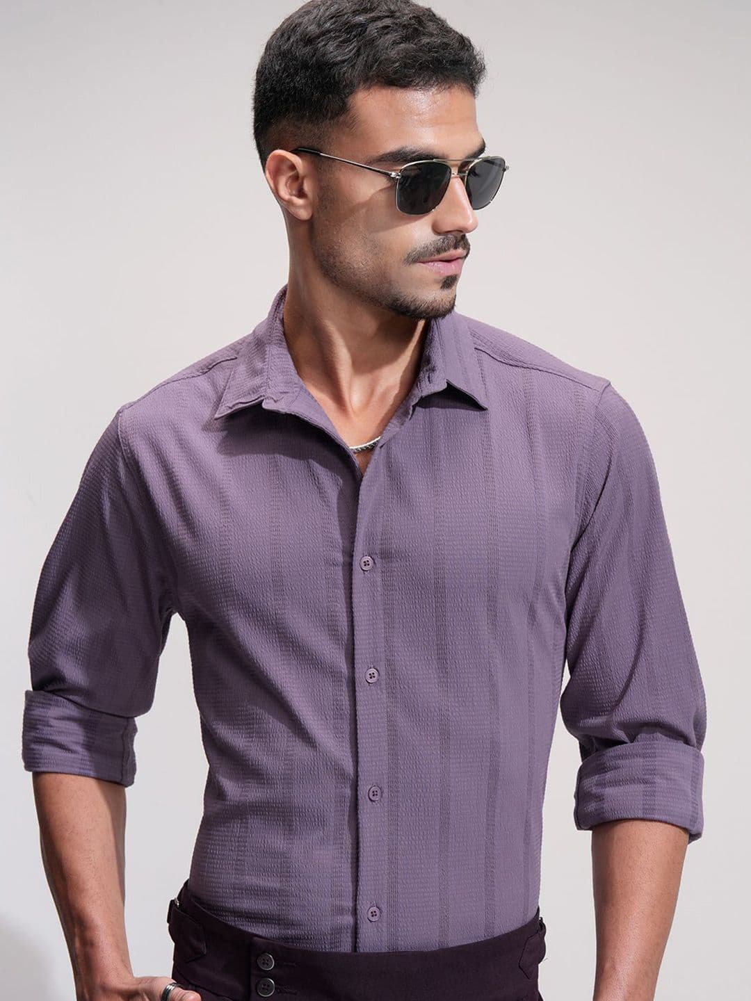HIGHLANDER Men Comfort Slim Fit Opaque Casual Shirt - view 1