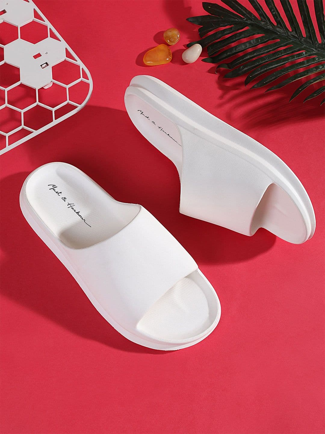 Mast & Harbour Men Rubber Sliders - view 1