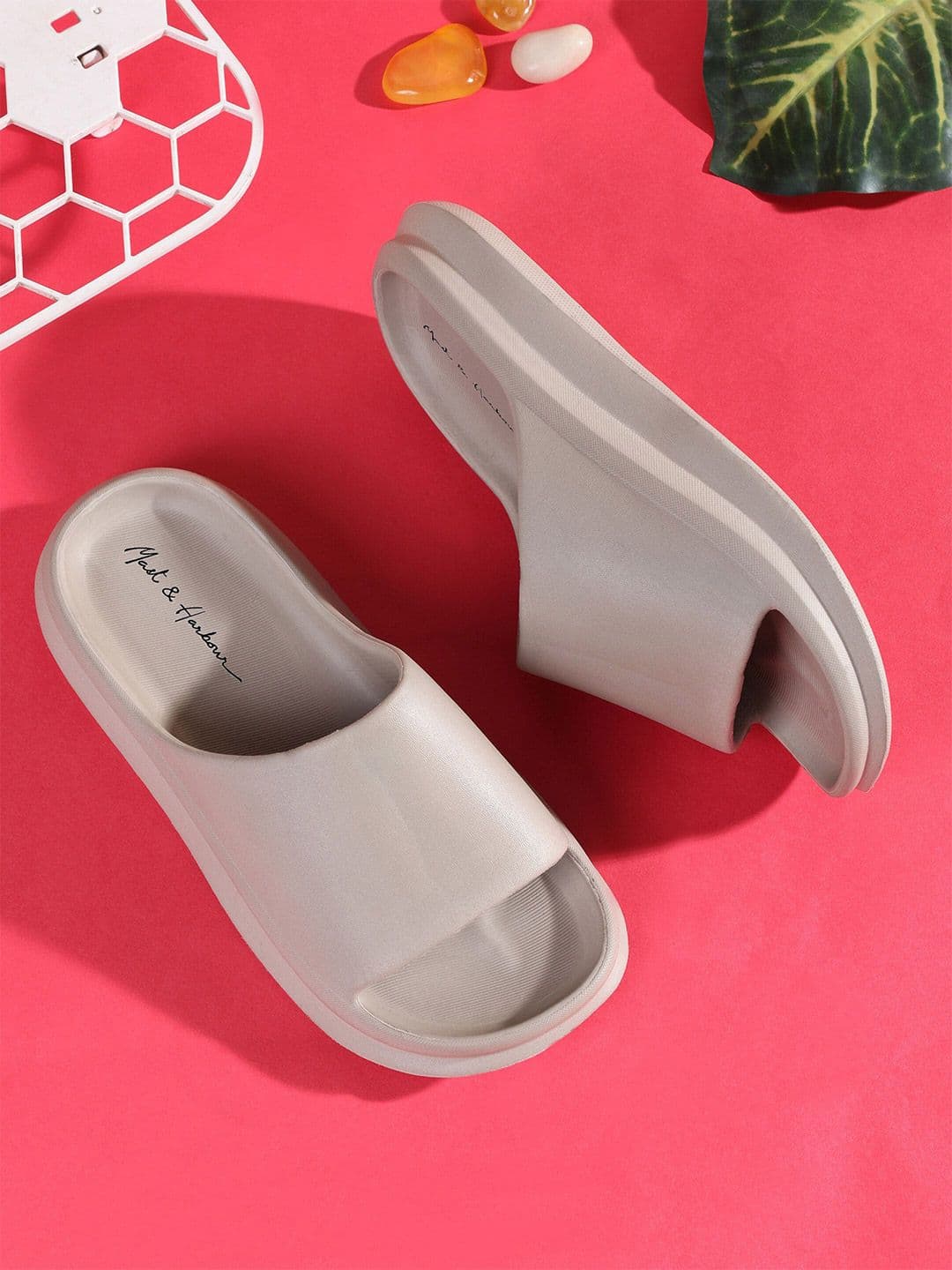 Mast & Harbour Men Rubber Sliders - view 1