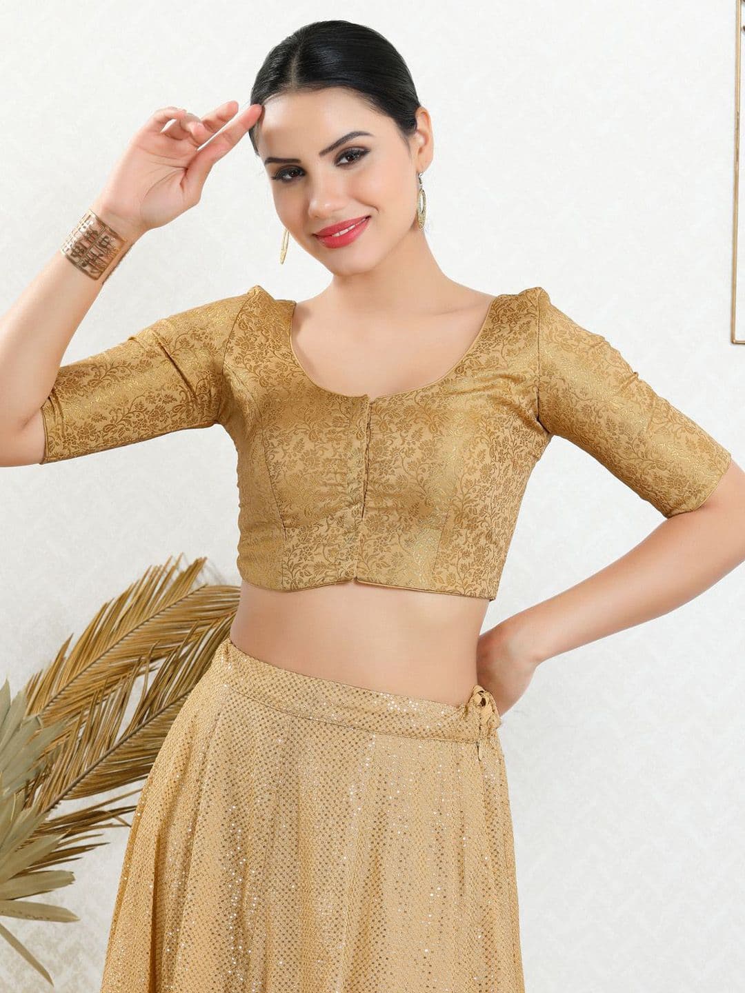 VAMAS - THE DESIGNER BLOUSES Round Neck Readymade Saree Blouse - view 1