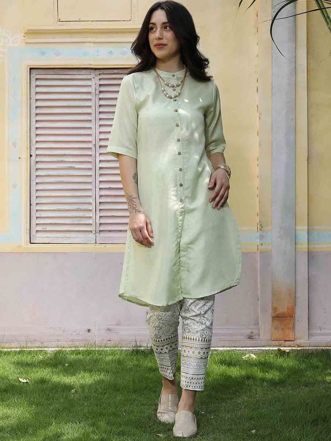 QISSA Women Regular Kurta with Trousers - view 1