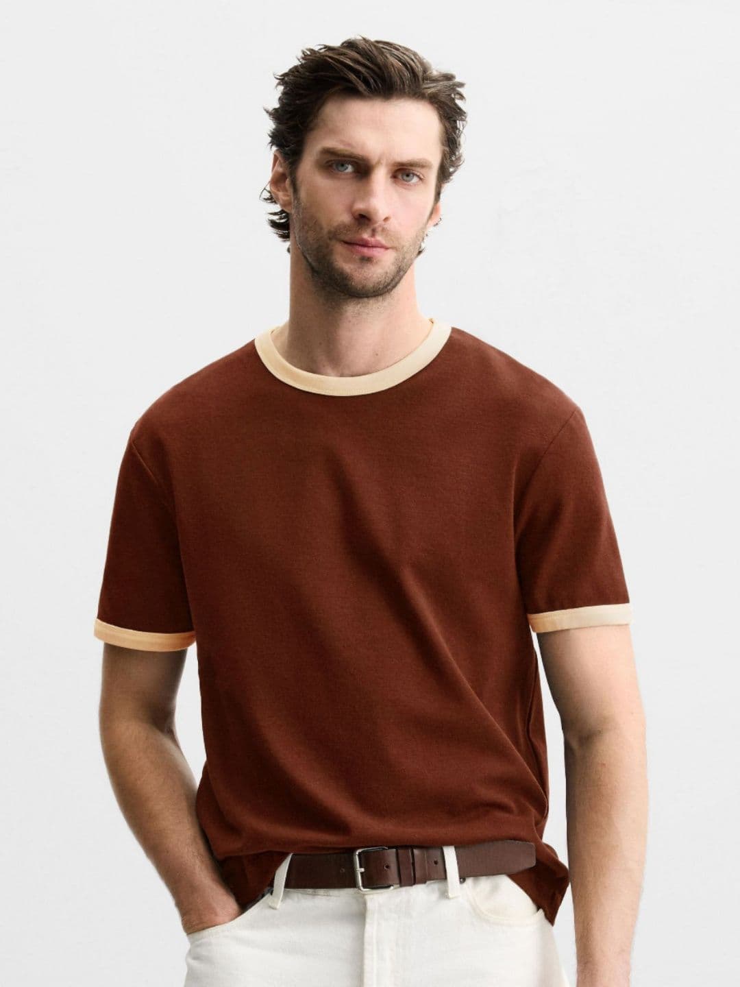 MISCHIEF MONKEY Men Colourblocked Pockets T-shirt - view 1