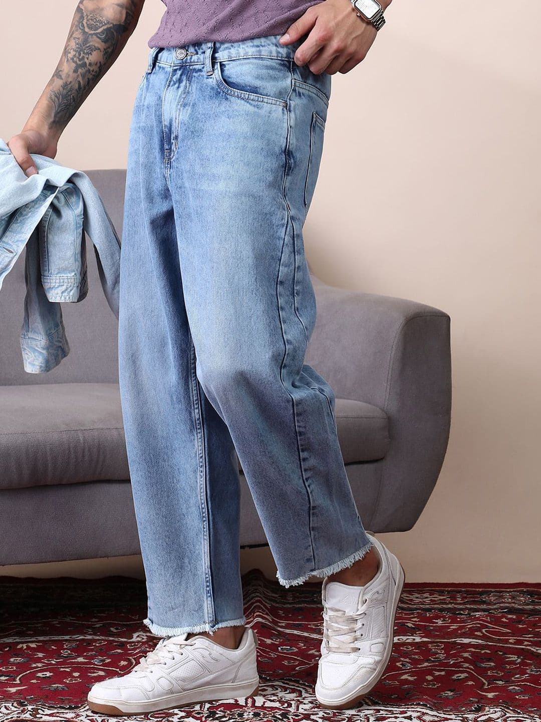 CAHOOT Men Comfort Regular Fit Mid-Rise Clean Look Heavy Fade Stretchable Jeans - view 1