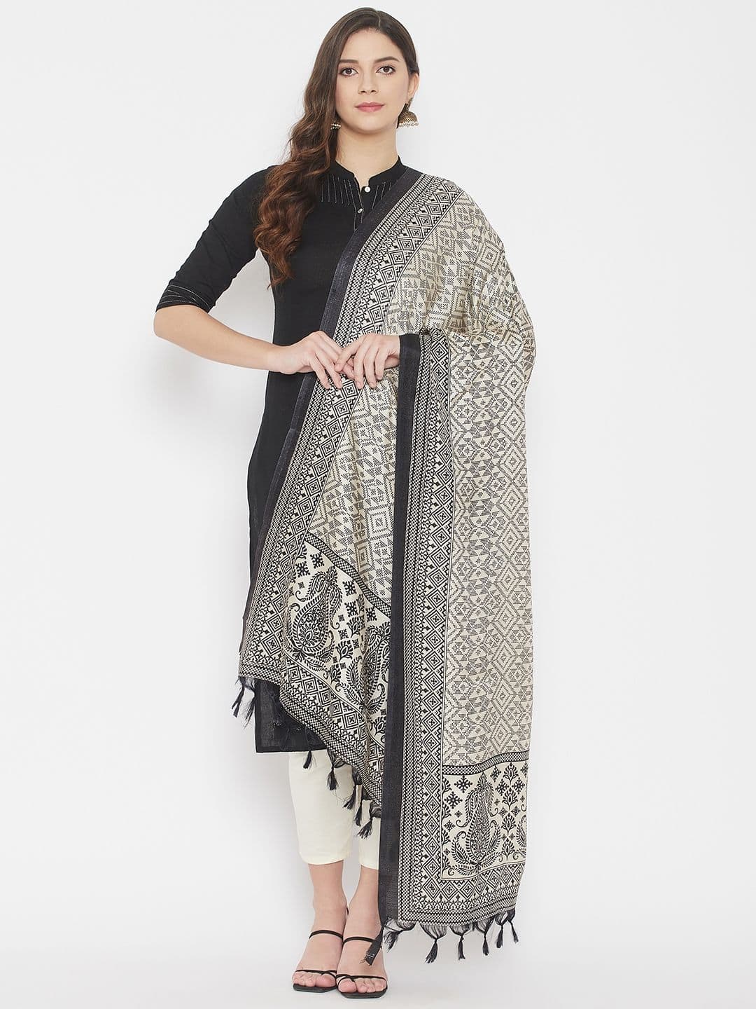 Clora Creation Ethnic Motifs Printed Dupatta - view 1