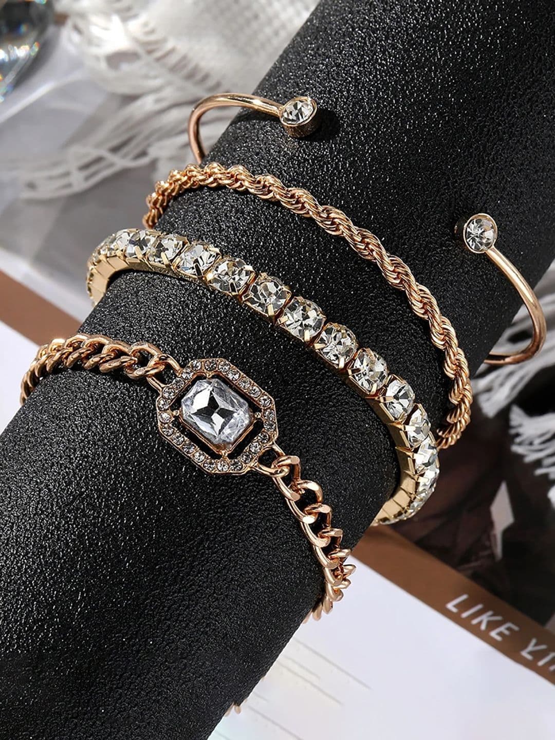 GOLDIWALA Set Of 4 Gold-Plated Link Bracelet - view 1