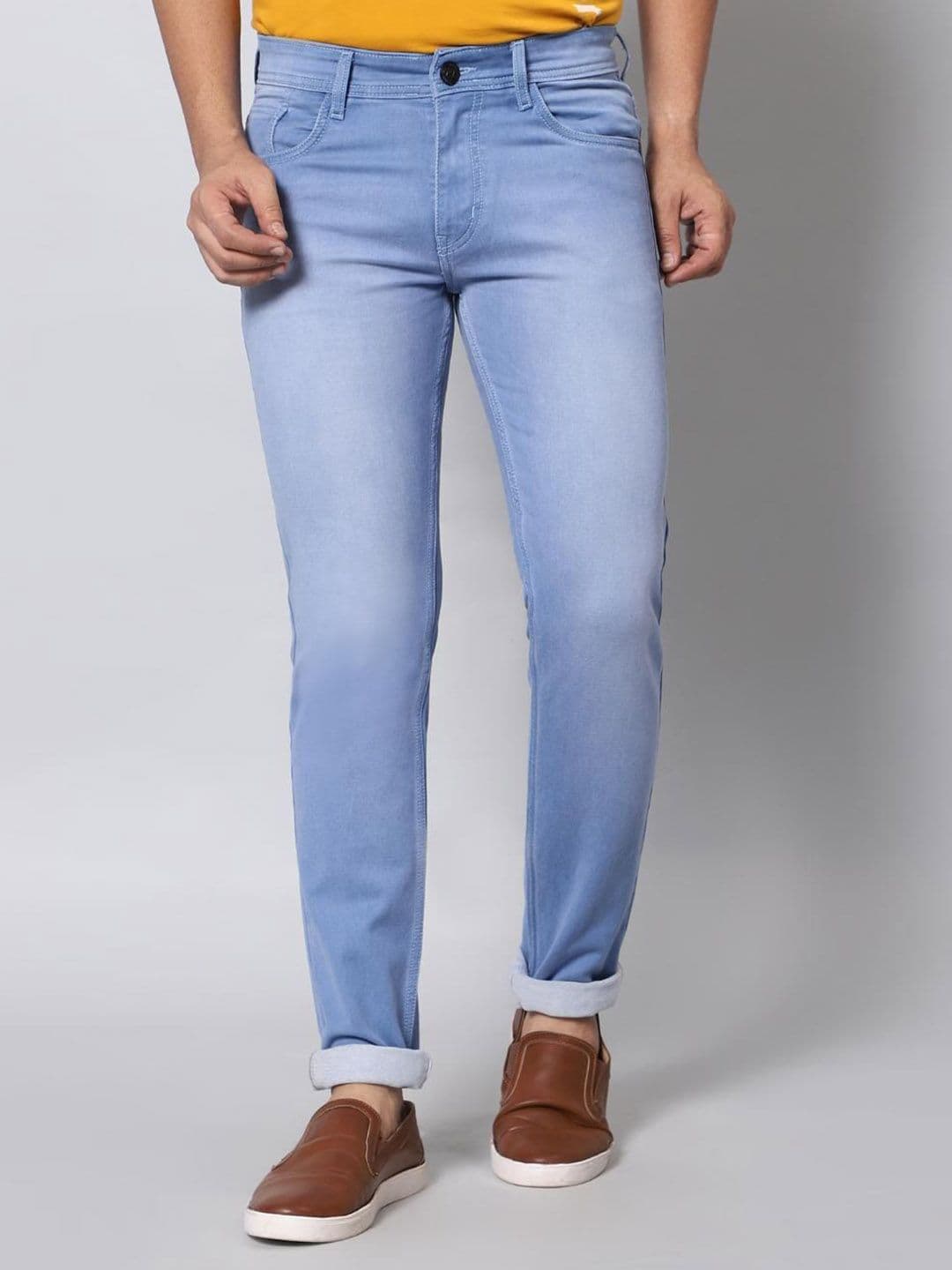 RJ Denim Men Slim Fit Mid-Rise Heavy Fade Stretchable Jeans - view 1