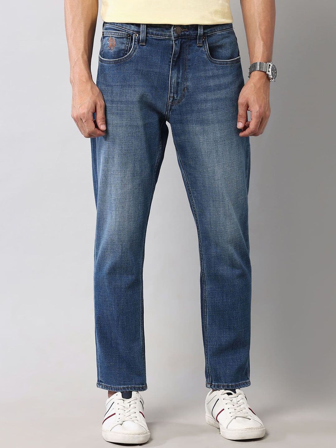 U.S. Polo Assn. Denim Co. Men Classic Regular Fit Mid-Rise Light Fade Jeans - view 1